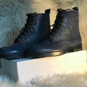 Stacey and Steve Genuine Blue Leather boots